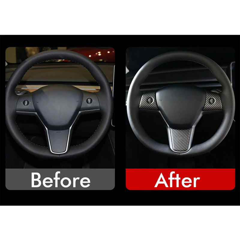 Steering wheel patch decoration For Tesla