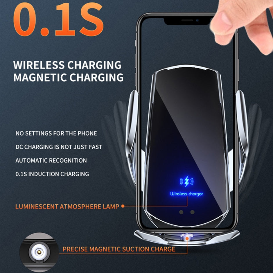 30W Wireless Charger Phone Holder Mount