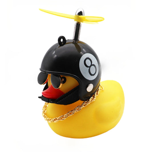 Duck with Motorcycle Helmet