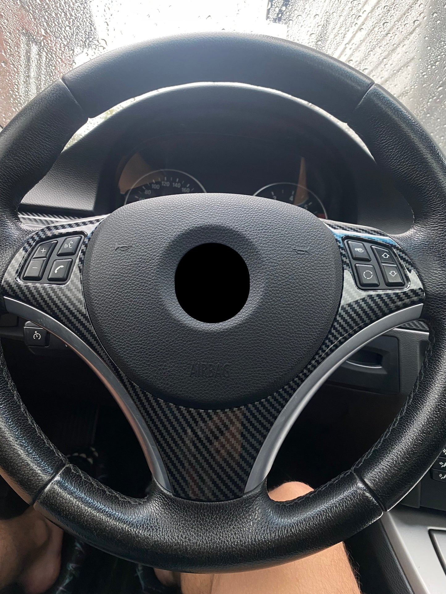 Carbon Fiber Steering Wheel Cover BMW 3 Series