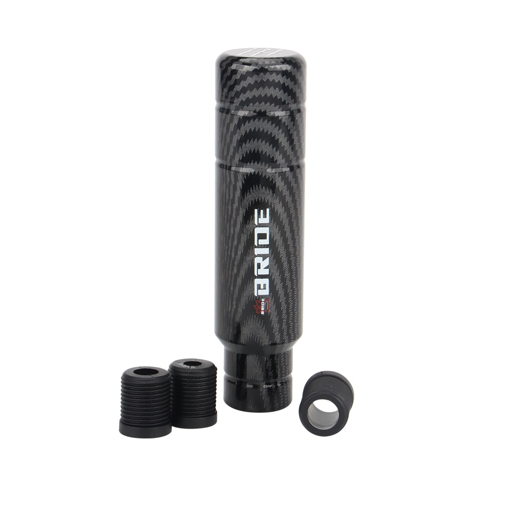 Carbon Style Gear Shift Knob with M8 M10 M12 Adaptor