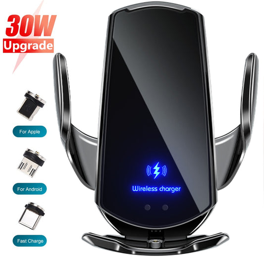 30W Wireless Charger Phone Holder Mount